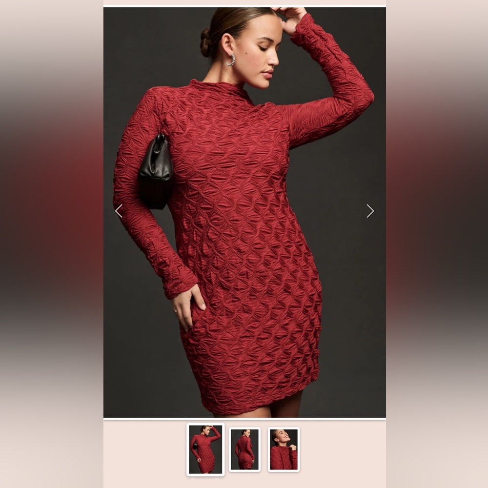 Maeve rushed textured dress VGUC